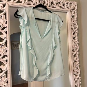 Zara sheer mint blouse
